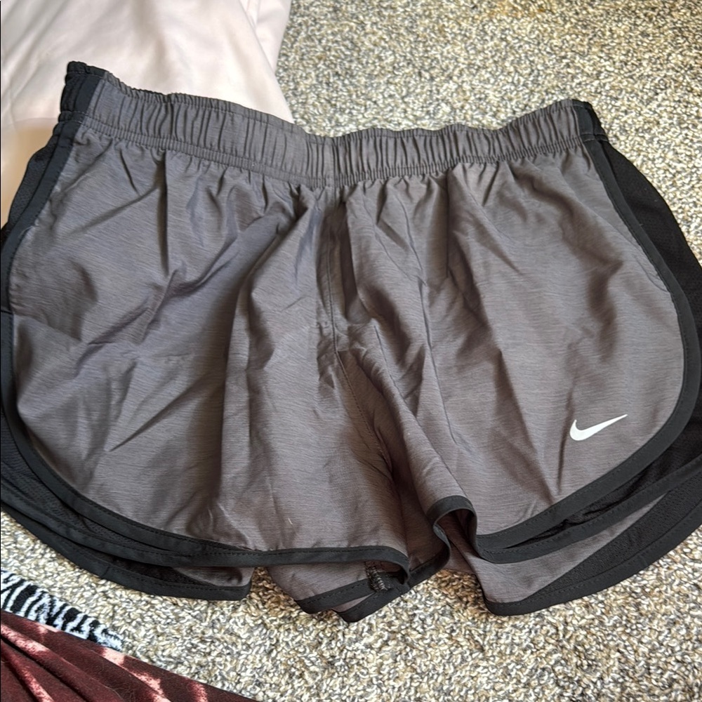 Nike Charcoal and Black Running Shorts